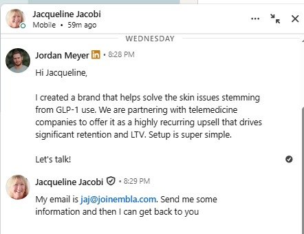 LinkedIn outreach conversation