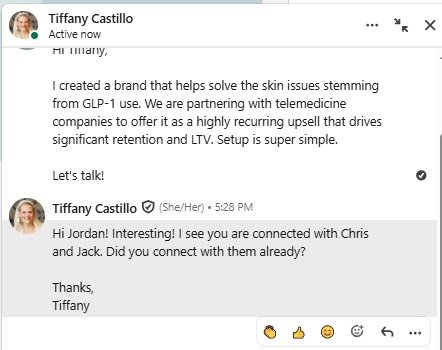 LinkedIn outreach conversation